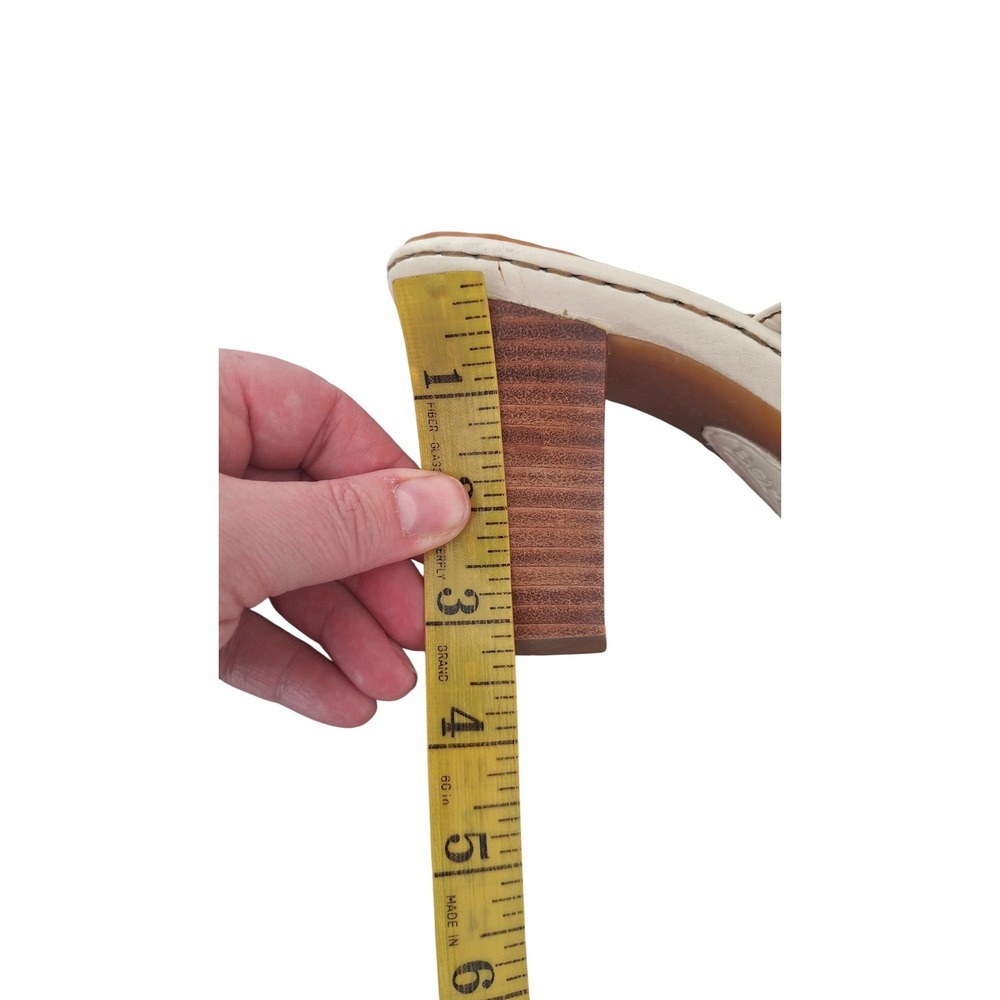 Born White open toe leather hell sandals size 9/40.5 - Picture 9 of 10